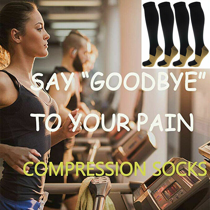 Copper Infused Compression Socks Best Graduated Women Men Athletic Long Socks