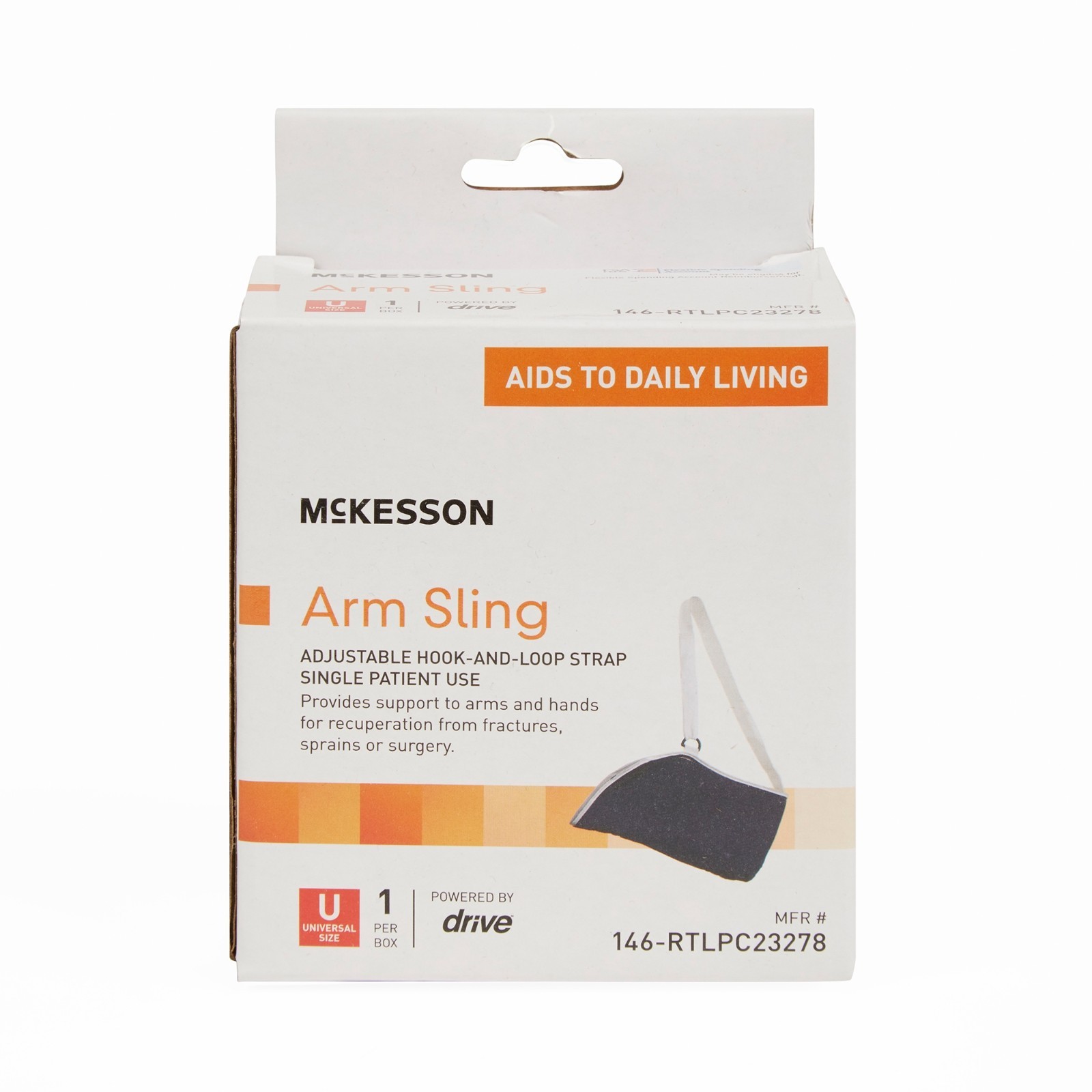 MCK Arm Sling D-Ring/Hook and Loop Strap Closure One Size Fits Most EA/1