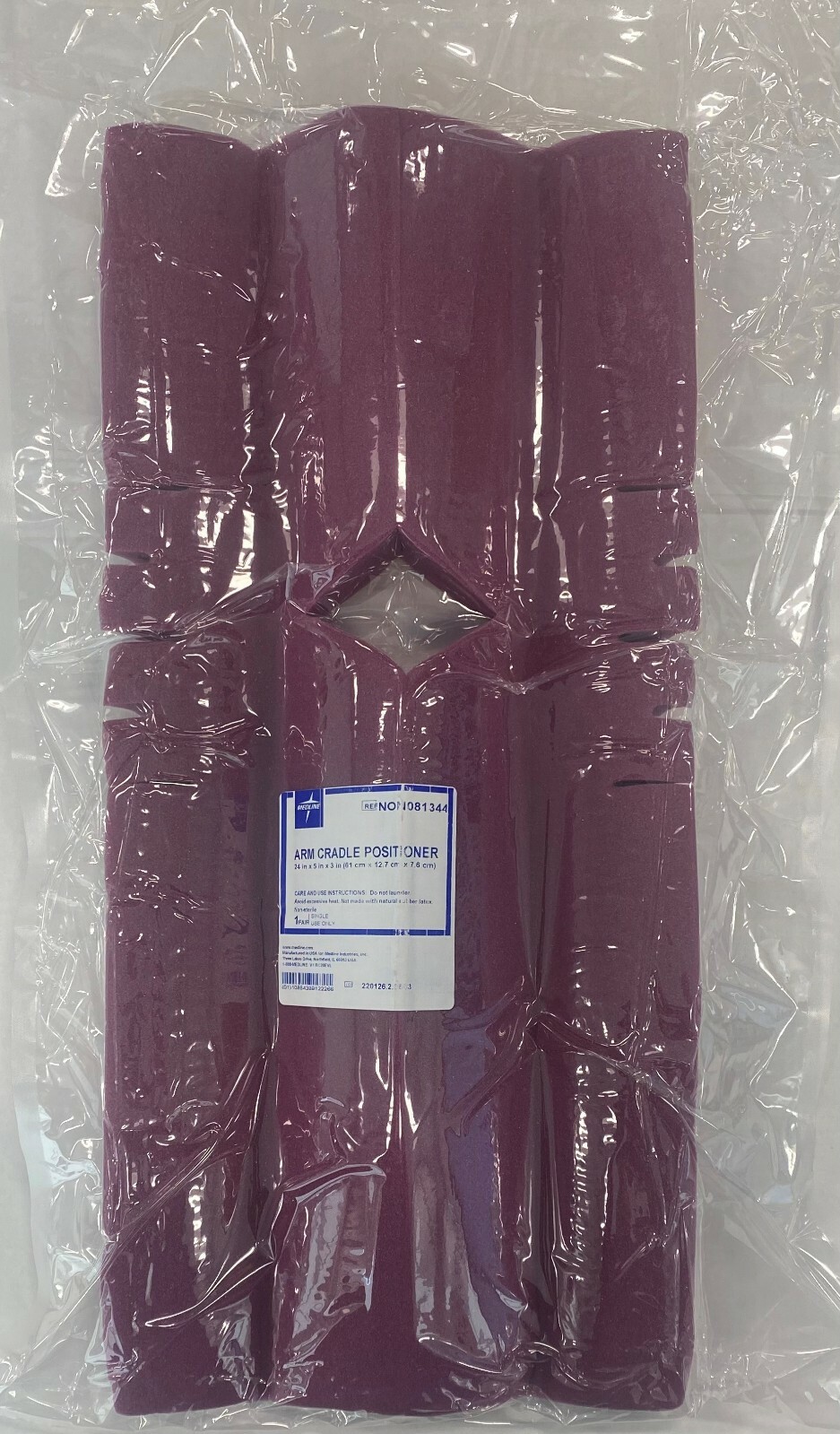 *1-Pair* Medline Prone Arm Cradle Positioner 24″ x 5″ x 3″ Foam NON081344