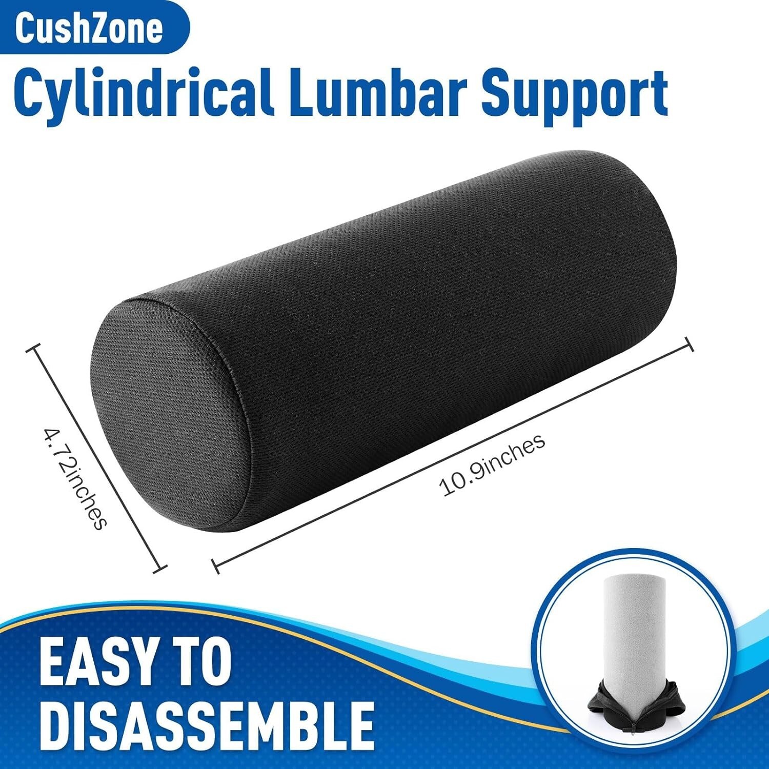 Car Lumbar Back Support Pillow Lower Office Chair Seat Cushion Foam Pain Relief