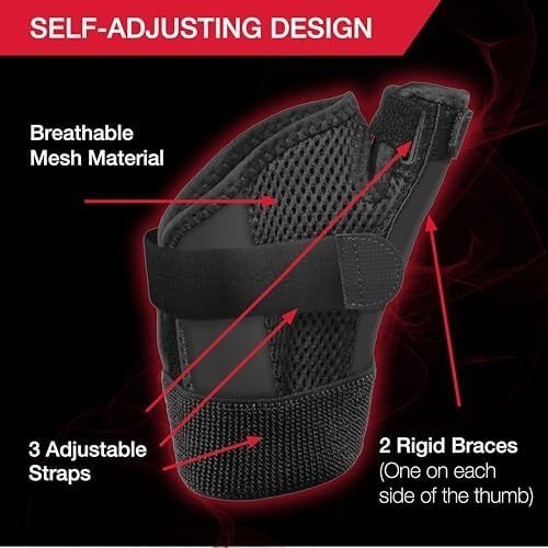Sports Medicine Adjust-To-Fit Thumb Stabilizer, Spica Splint, Thumb Pain Relief
