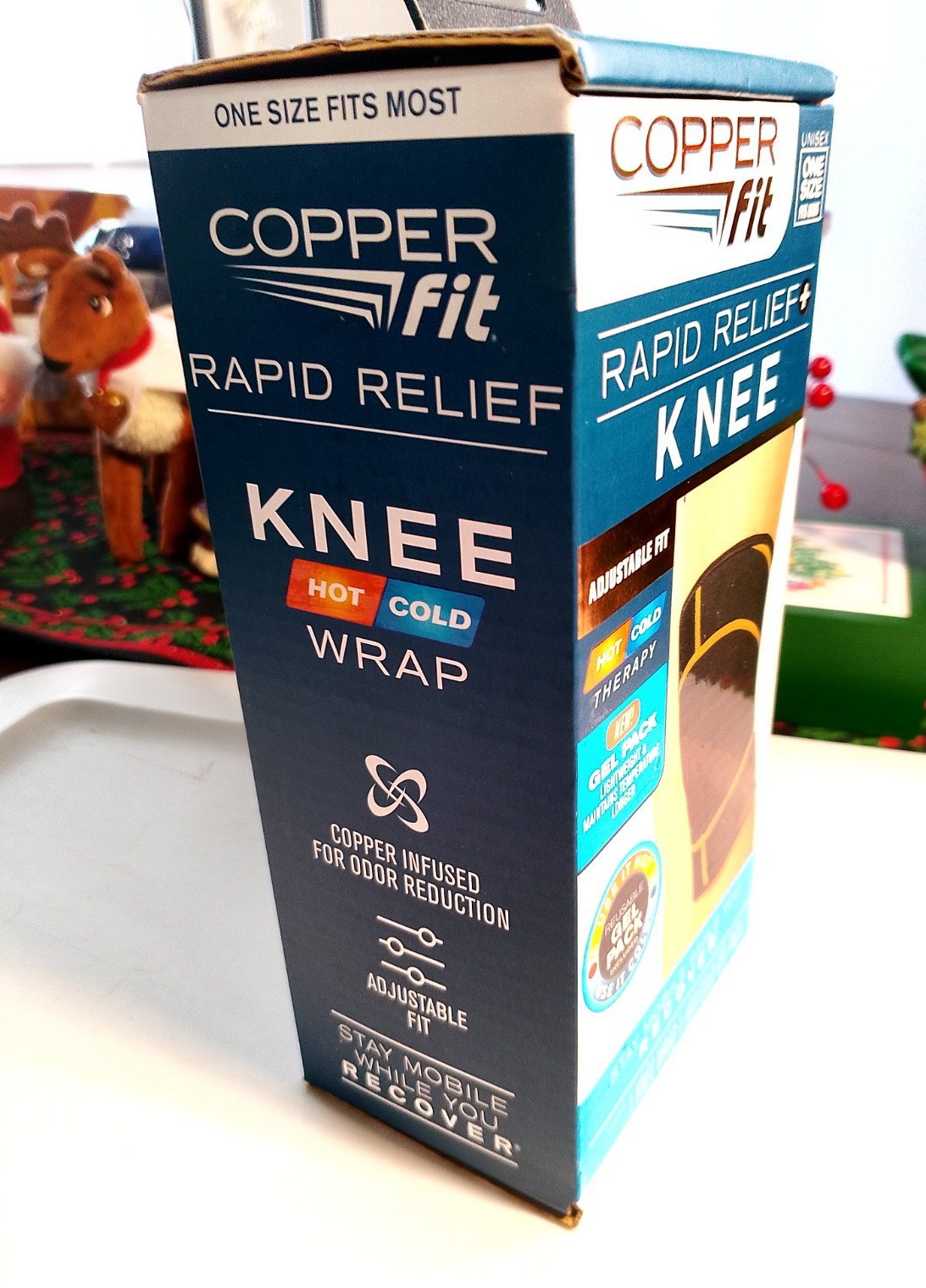 Copper Fit Rapid relief knee wrap and gel pack one size fits most