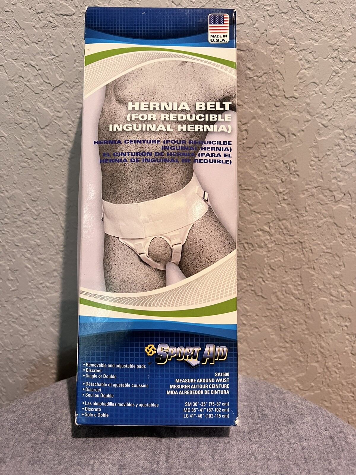 Sportaid Hernia Belt White Large (41″ to 46″)