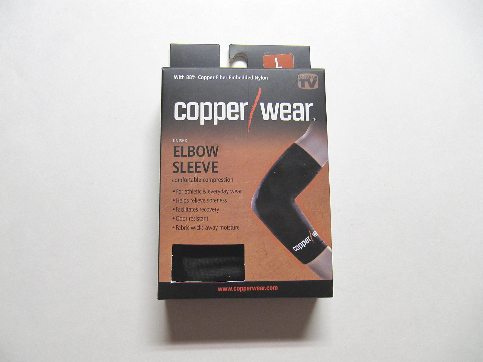 NEW LG COPPER WEAR ELBOW SLEEVE COMFORTABLE COMPRESSION ASOTV