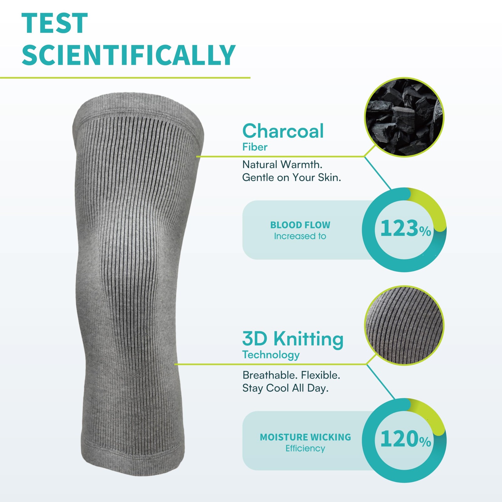 Vital Salveo-3D Knit Knee Warmers-For Men and , Soft Breathable Elastic Knees…