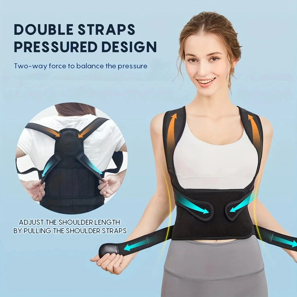 Back Brace Posture Corrector Women Men Shoulder Straightener Adjustable Support