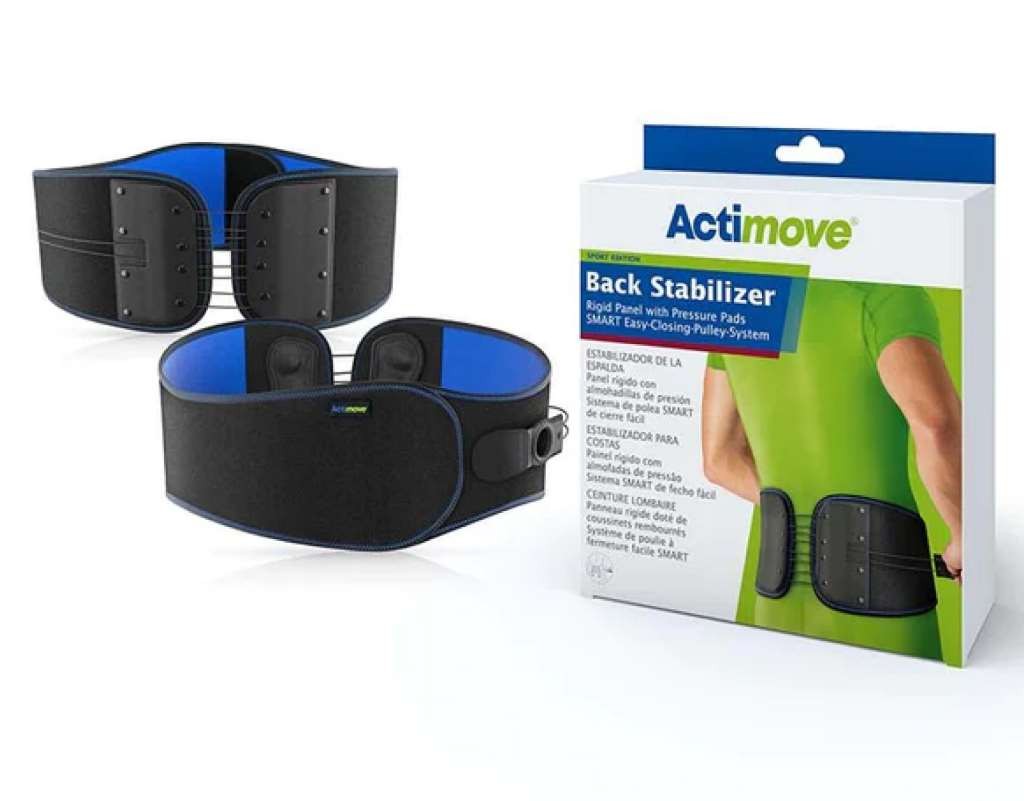 Actimove Back Stabilizer Support (Black) Large/XLarge Support Rigid Panel, Press
