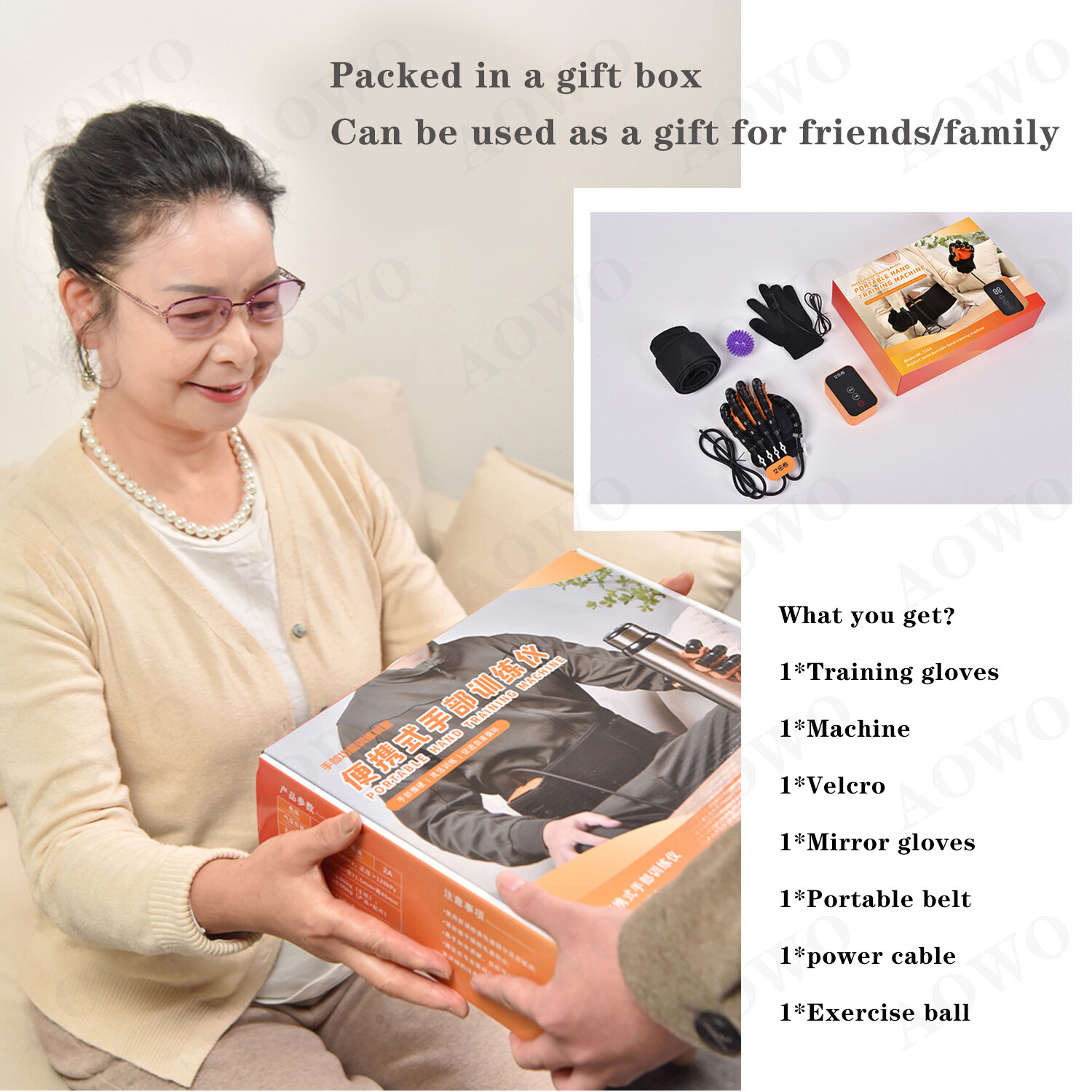 R+L Hand Function Rehabilitation Robot Gloves Finger Hemiplegia Recovery Trainer