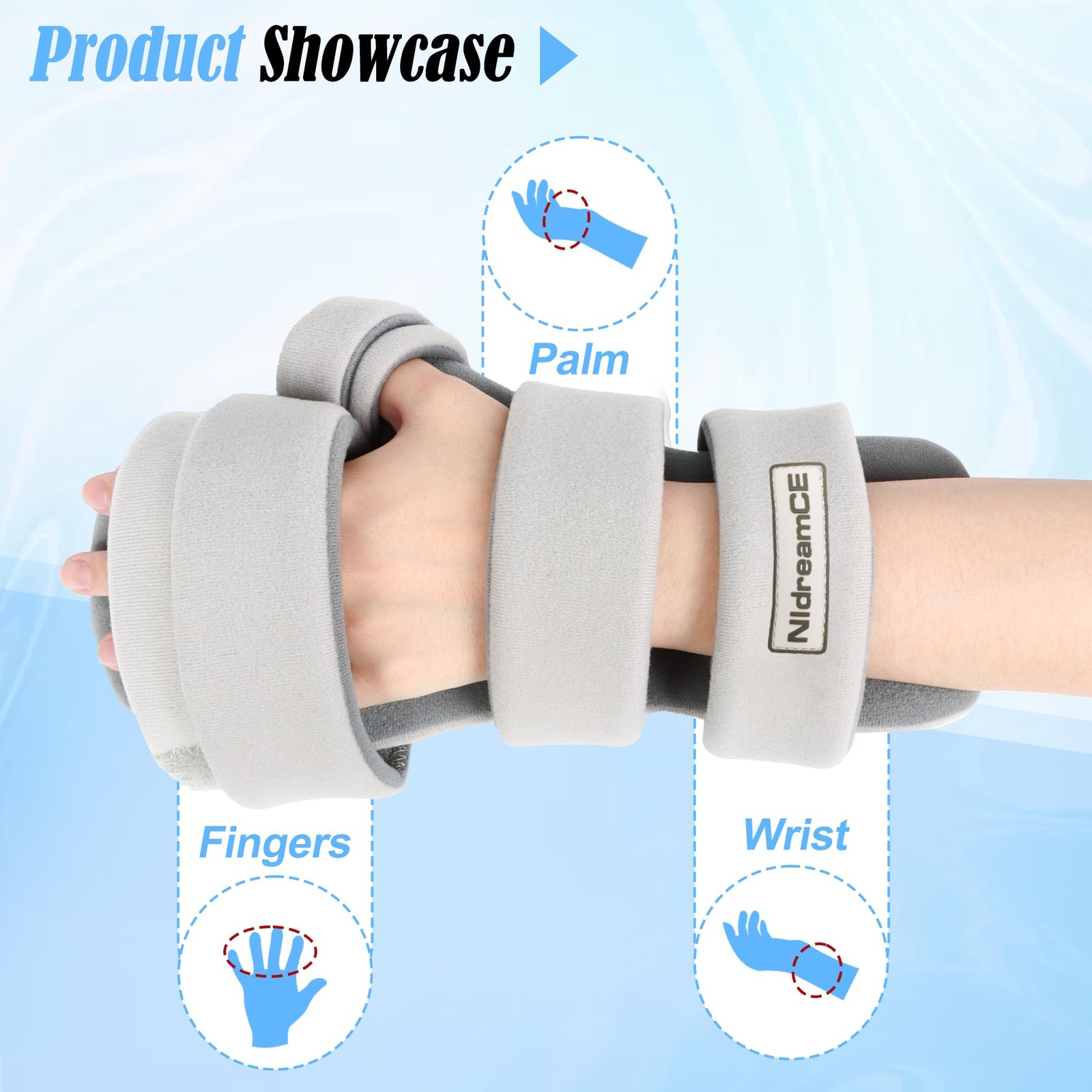 NIdreamCE Resting Hand Splints for Straightening Fingers,Carpal Tunnel Wrist