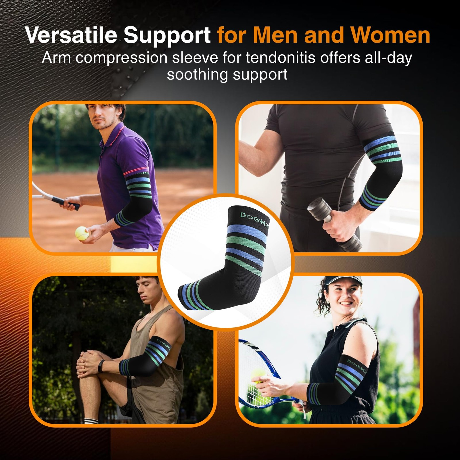 Compression Sleeves for Arms Women & Men, 15-20 mmHg, Pain Relief from Lymphe…