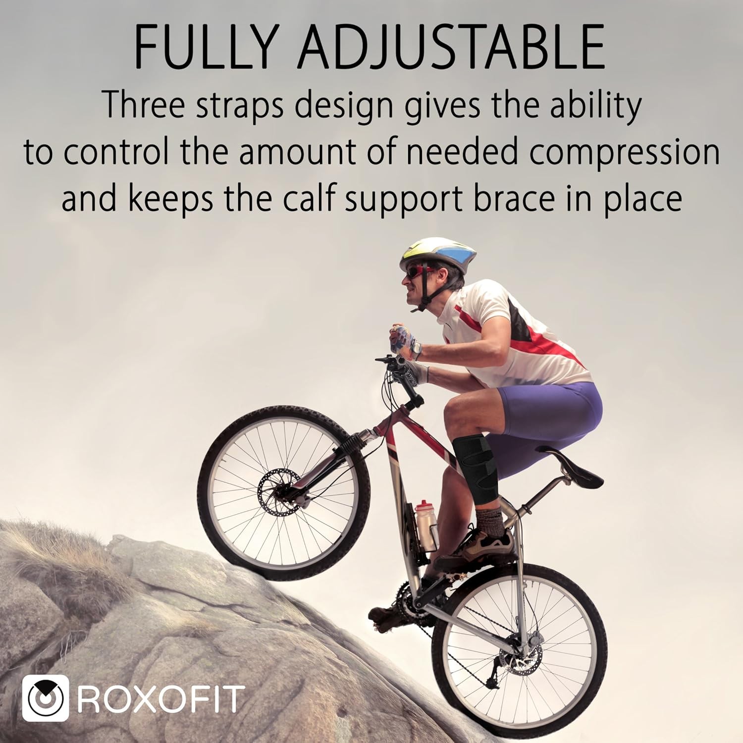 ROXOFIT Calf Brace for Torn Calf Muscle and Shin Splint Relief – Shin Splint Bra