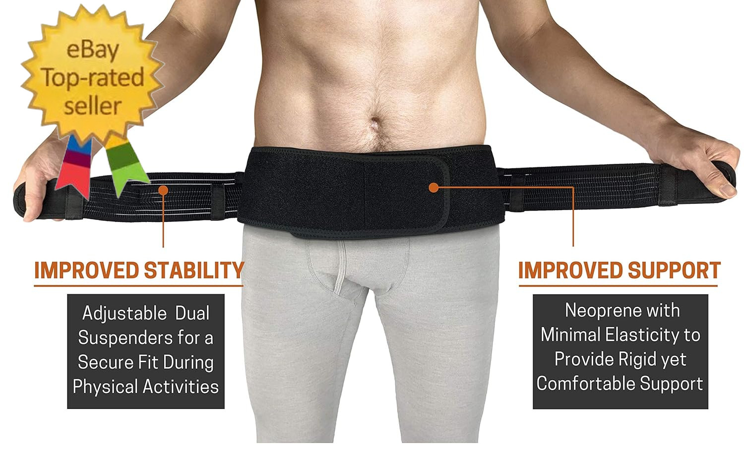 Sacroiliac Hip Belt for Women and Men That Alleviates Sciatic, Pelvic, Lower Bac