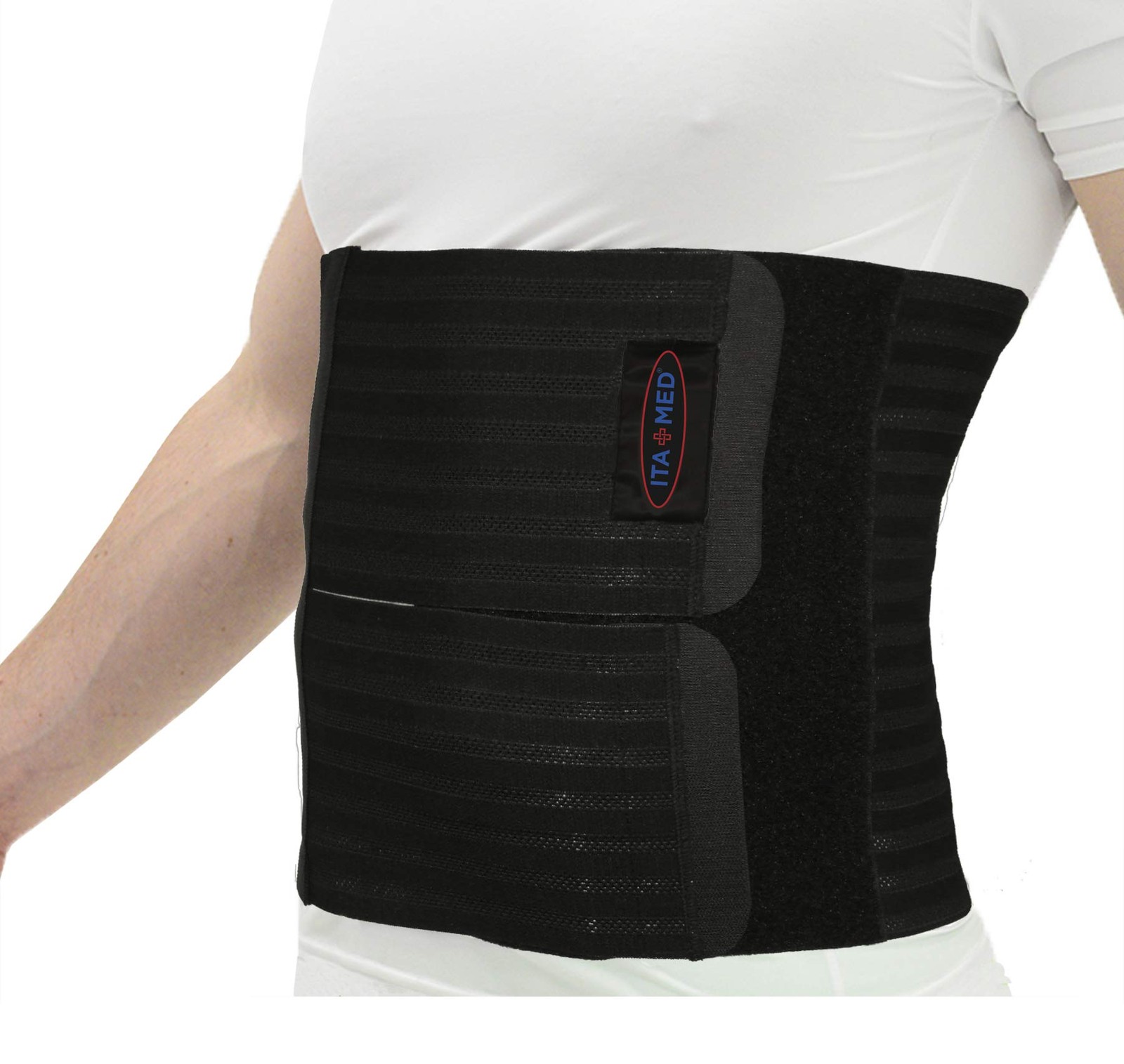 12″ Abdominal Binder for Men, Adjustable & Breathable Post Surgery Compressio…