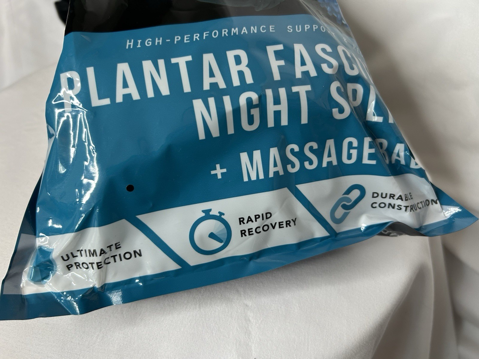 ATHLETICS Plantar Fasciitis Night Splint + Massage Ball New L/XL 90 Degree Hold