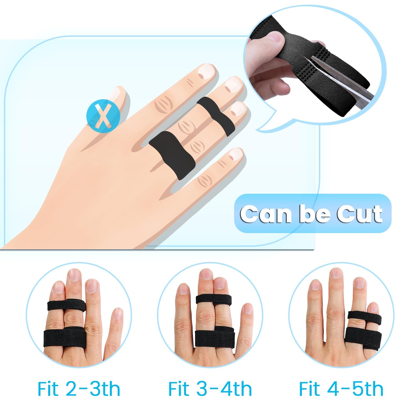 Finger Buddy Wraps, 10 PCS Finger Loops Tapes for Broken, Jammed, Swollen or …