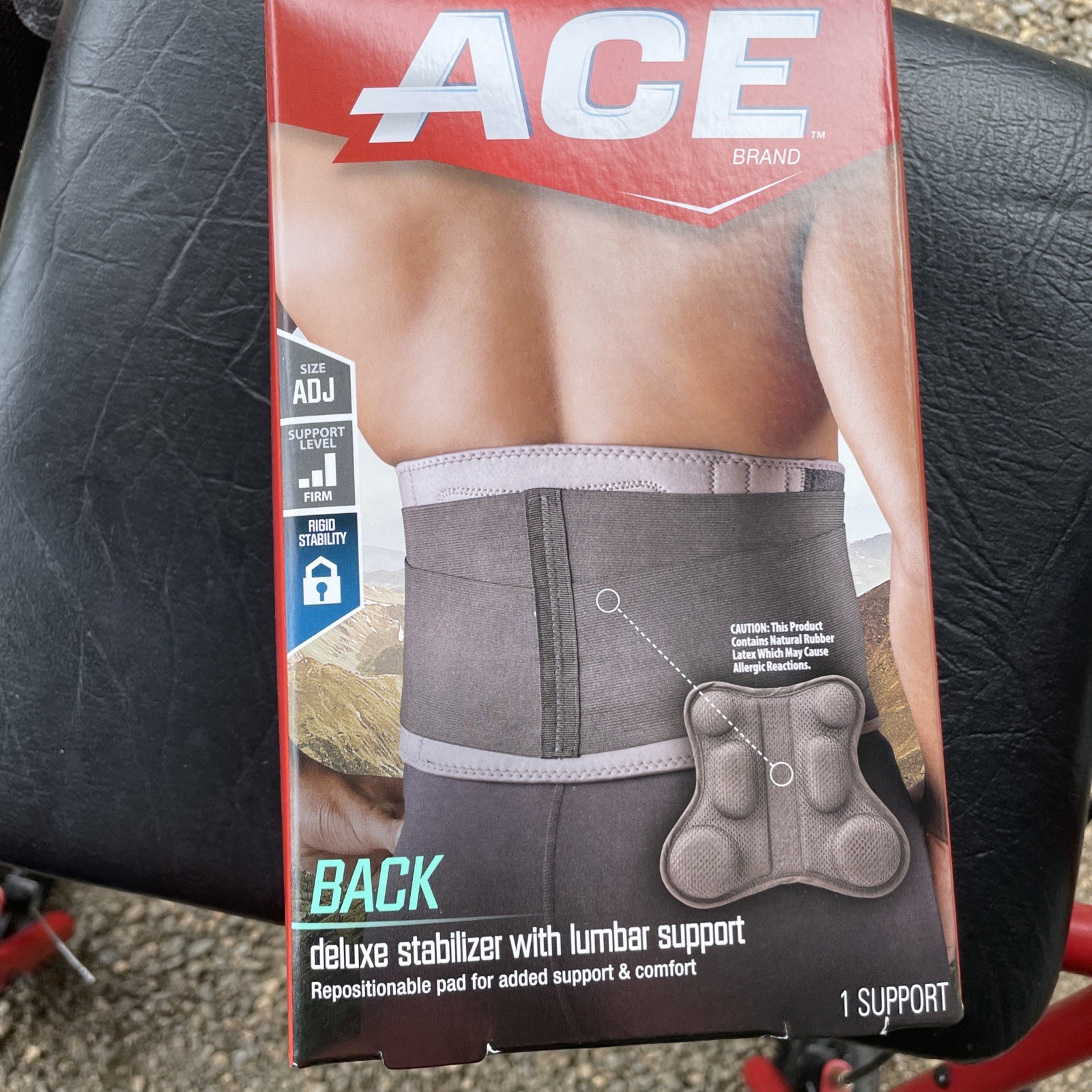 Ace Deluxe Back Stabilizer With Pad, Gray