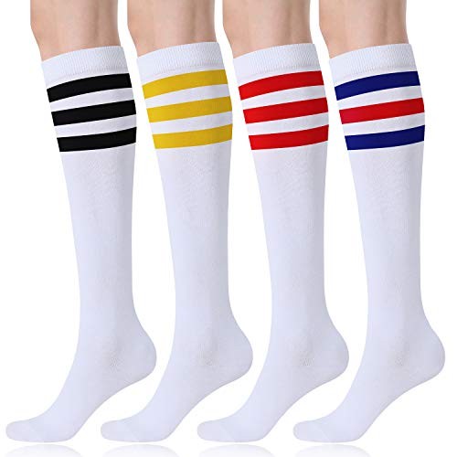 Women’s Knee High Socks Outdoor Sport Athletic Socks One Size Multicolor