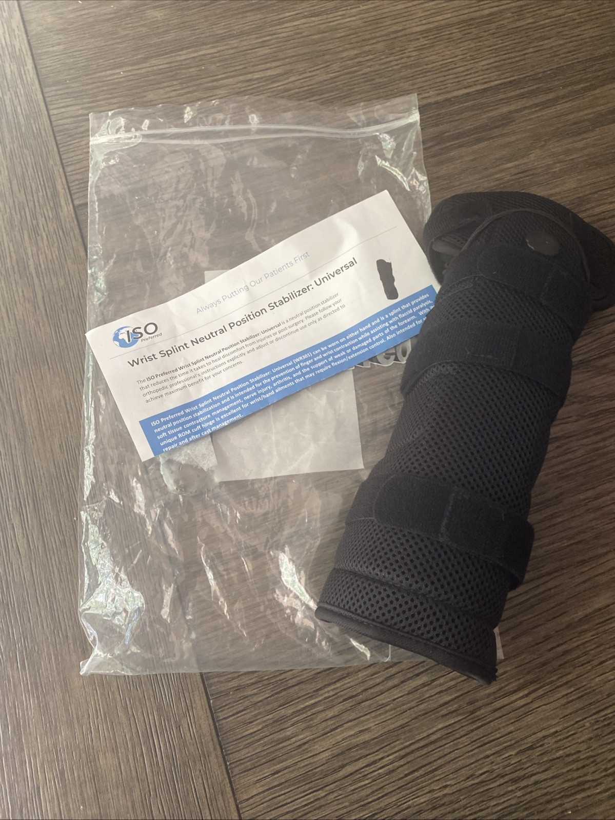 ISO Preferred Wrist Brace Universal Fit R/L ISO-WR-301 New