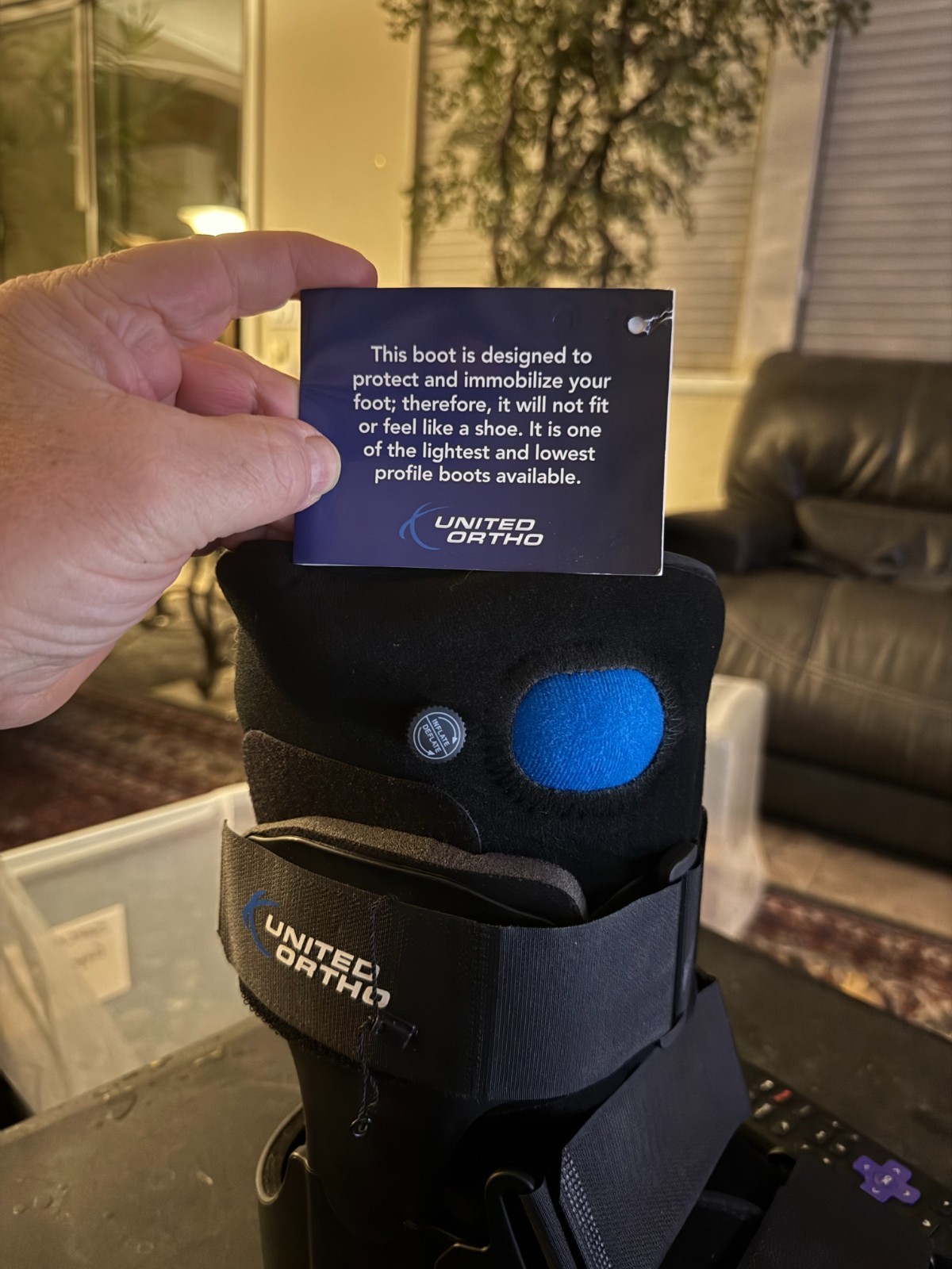 NWT United Ortho USA14115 Air Cam Walker Fracture Boot, Ankle Stabilizer w/ship!