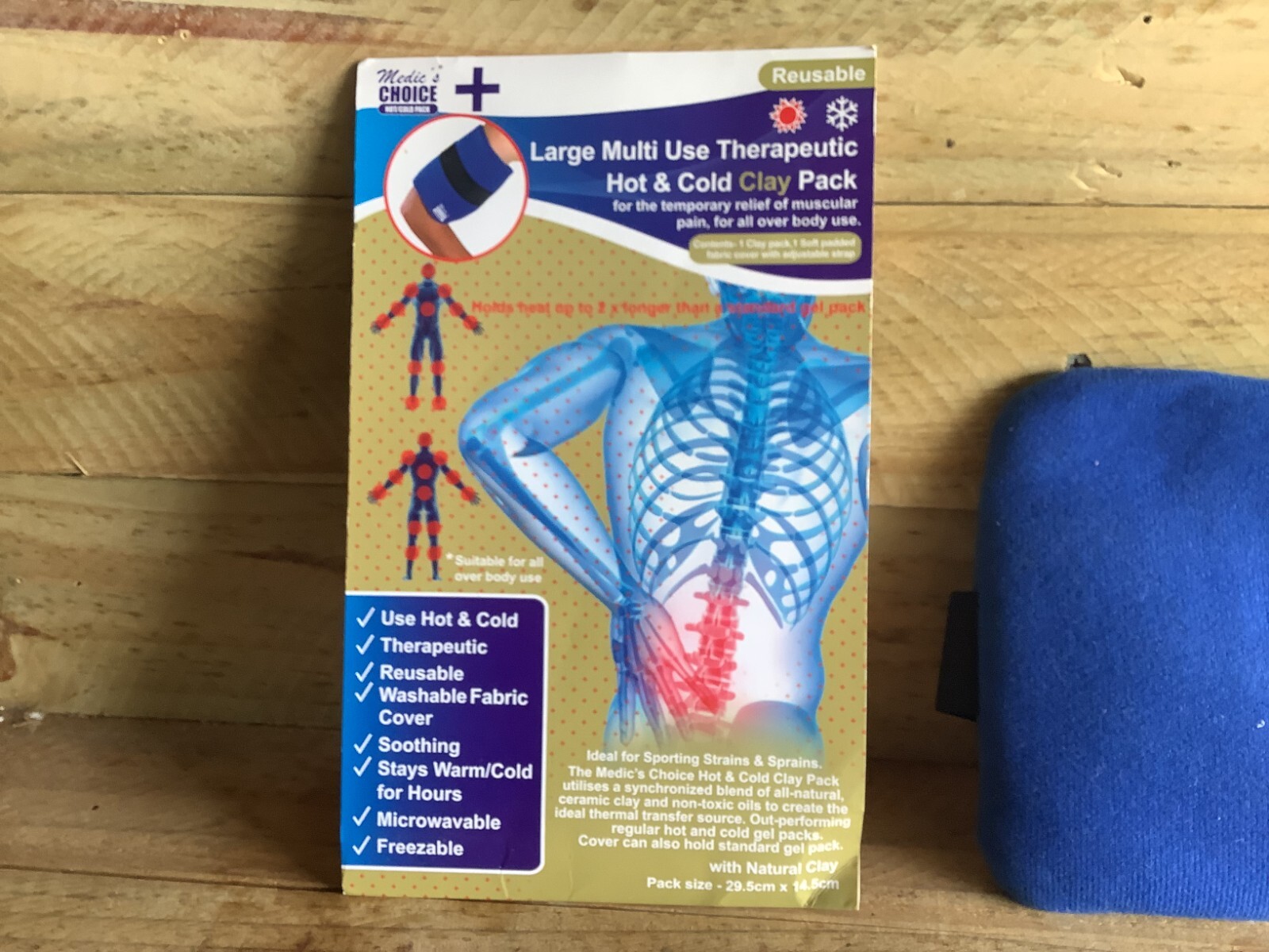MEDIC’S CHOICE LARGE MULTI USE THERAPEUTIC CLAY PACK – HOT AND COLD USE