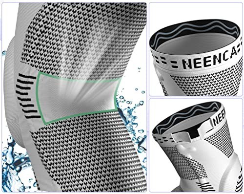 Knee Braces Pack of 2 Compression Sleeves Patella Gel Pad Side Stabilizers