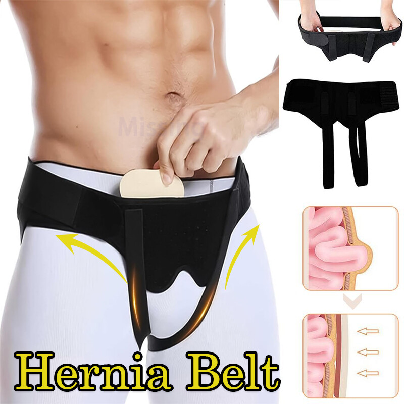 Men Hernia Support Double Inguinal Groin Hernia Belt Pain Relief Truss Brace