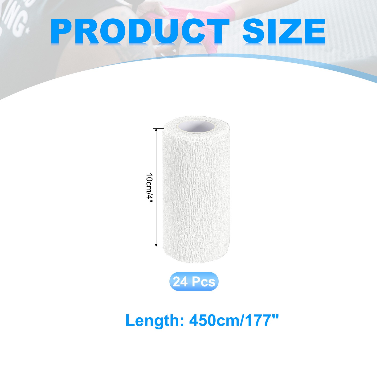 Self Adhesive Band 177″x4″, 24 Pieces for Banding, White