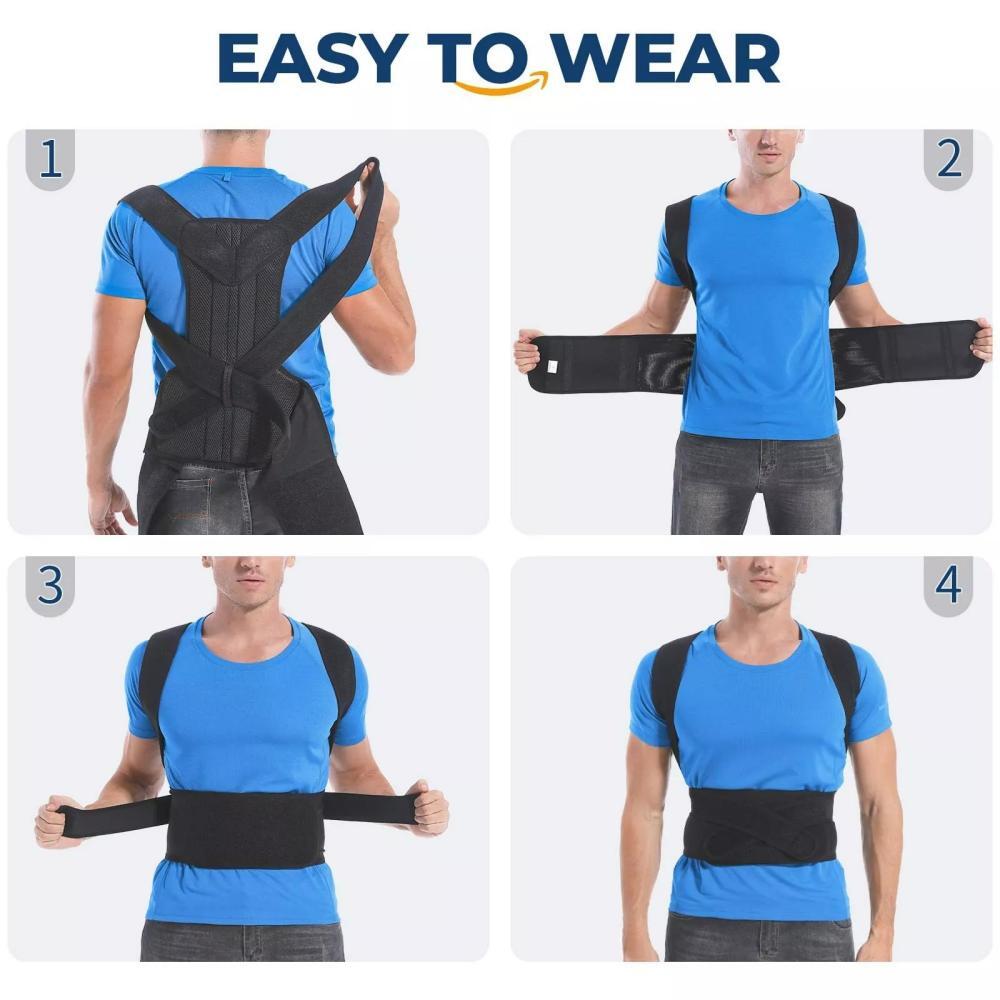 Adjustable back cover shoulder posture correction strap for men and women
