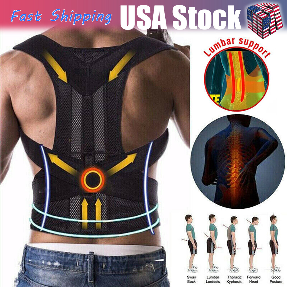 Full Back Brace Posture Corrector Upper Lower Back Support Hunchback Preventing