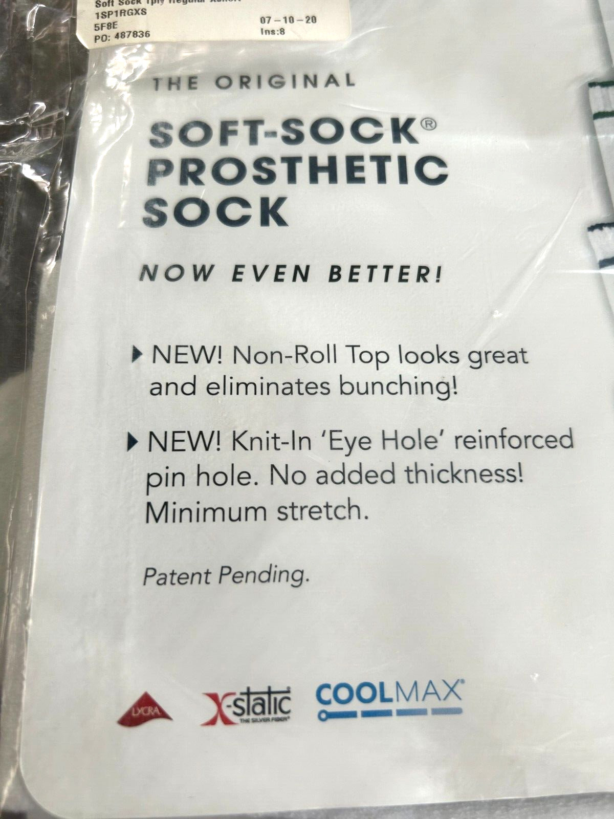 2 – Knit Rite Soft Sock Prosthetic Sock 1SP1RGXS Size 1, 2X8-12 – FREE SHIPPING