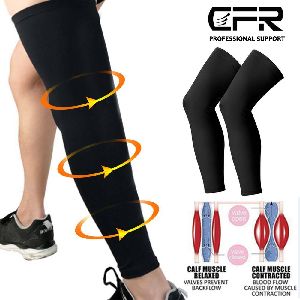 Compression Long Sleeve Support Leg Knee Brace Socks Sport Pain Relief Men Women