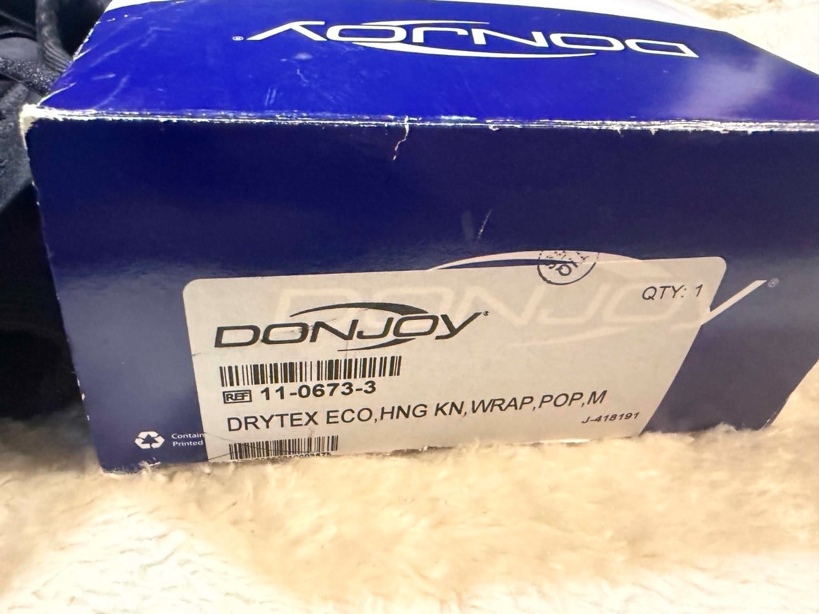 DonJoy Drytex Hinged Knee Wrap Size M L1820 11-0673-3 New