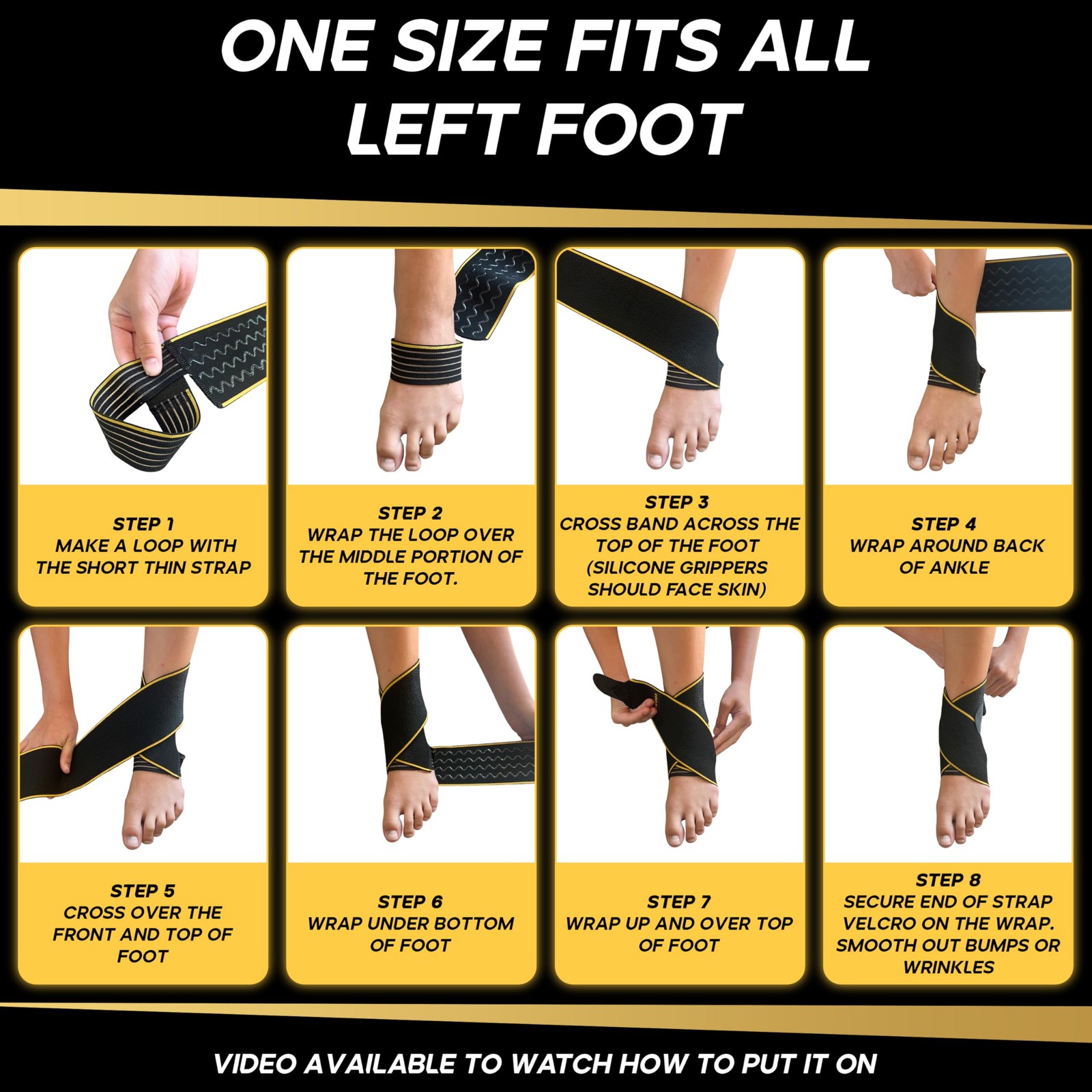 Ankle Wrap-Arch Support Brace, Achilles Tendonitis Relief, & Plantar Fasciitis