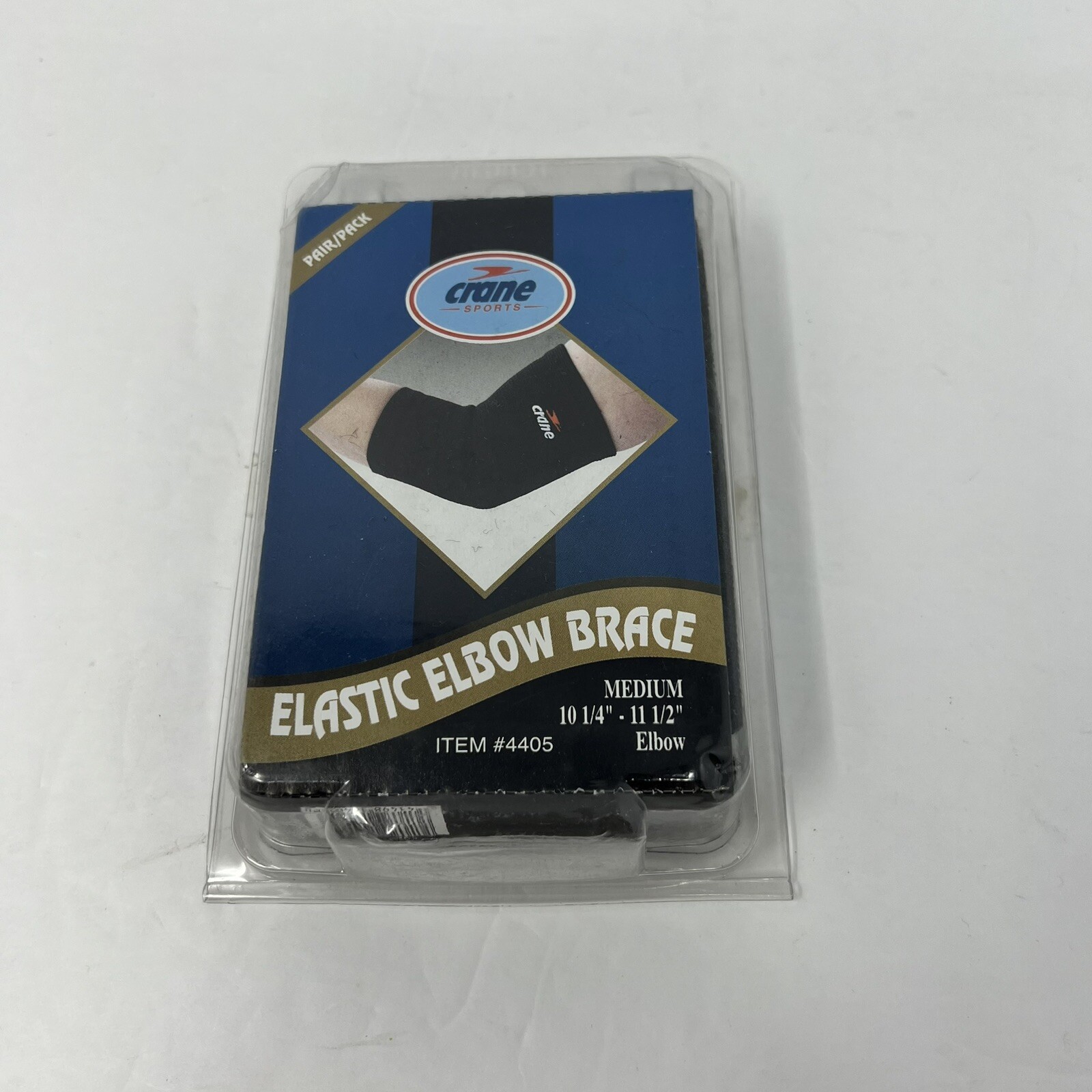 Crane Sports Elastic Elbow Support Brace Black Medium 10 1/4 – 11 1/2 Brand New