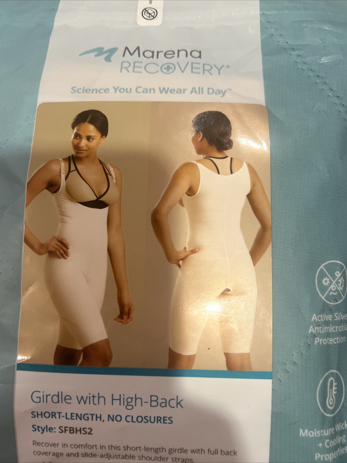 Marena Recovery SFBHS Step 2 High Back Short/Thigh Length XL Beige 32-35″Waist