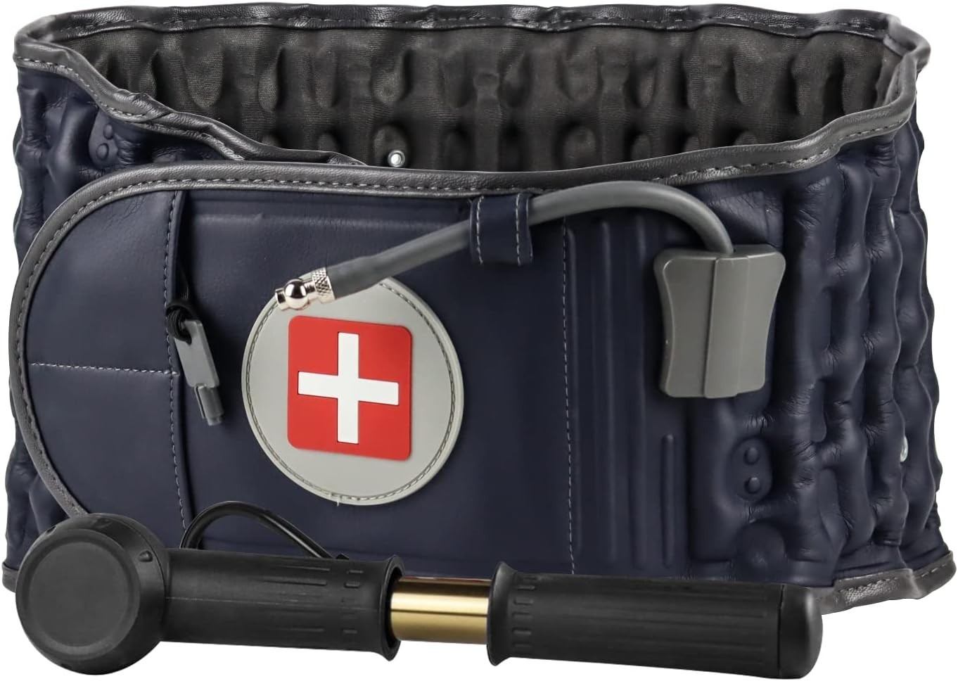 Inflatable Lumbar Support Belt, One Size, Blue, Hook and Loop