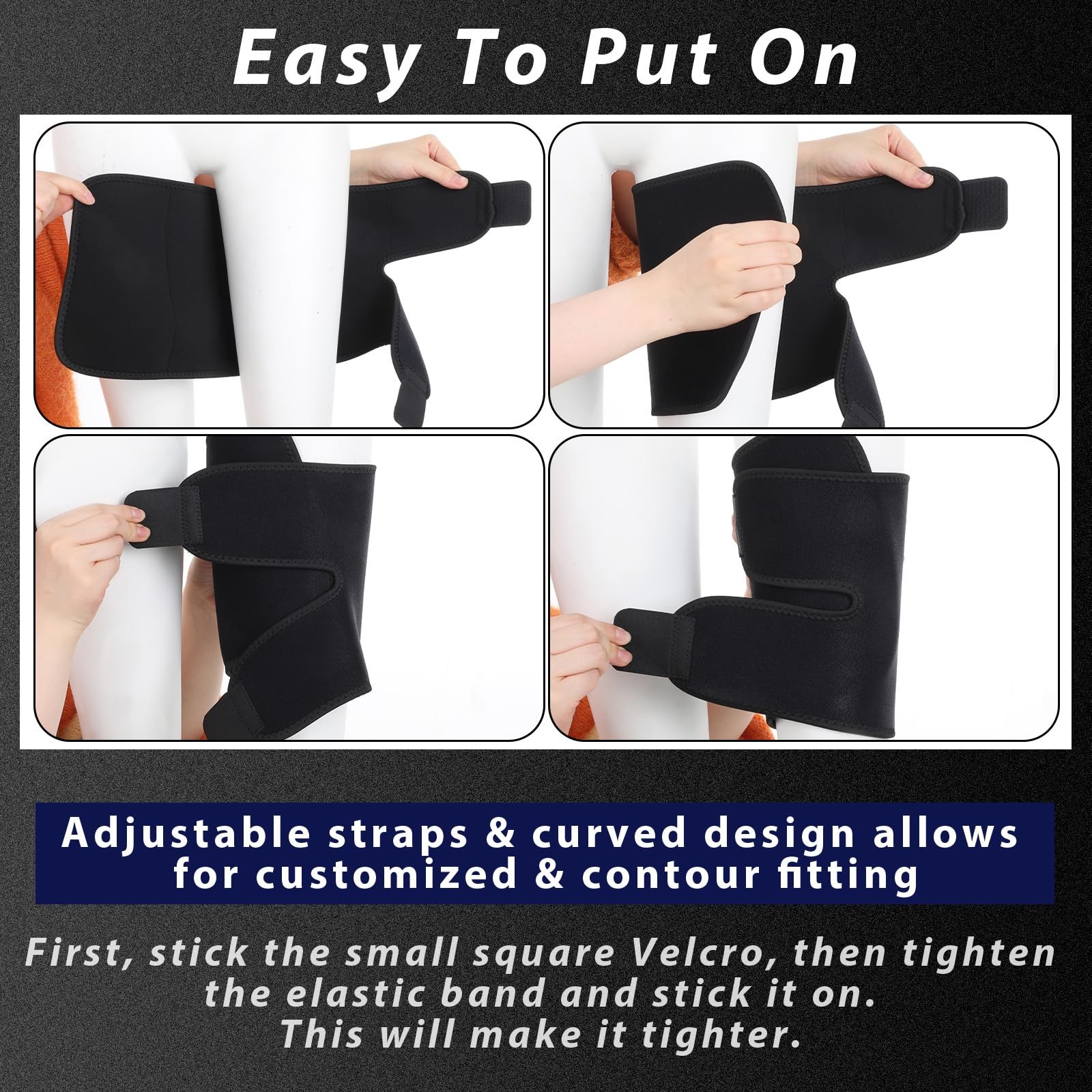 Thigh Brace Hamstring Compression Sleeves Quadriceps Support Quad Wrap Upper …