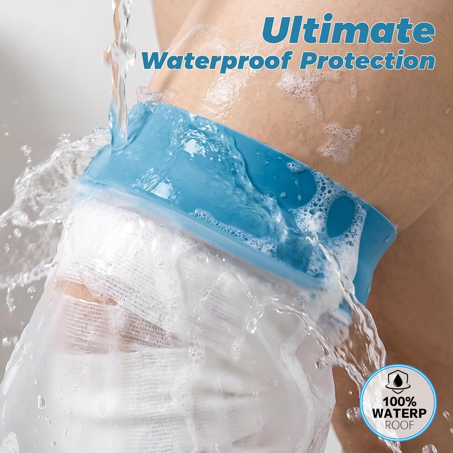 Extra Large Waterproof Knee Shower Protector After Surgery, Reusable | Watert…