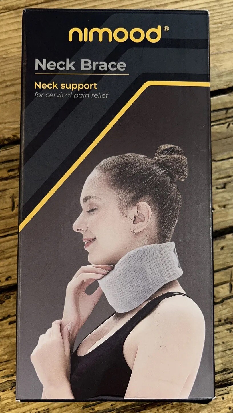 Nimood Neck Brace Size M-XL Gray Neck Support for Cervical Pain Relief NWB