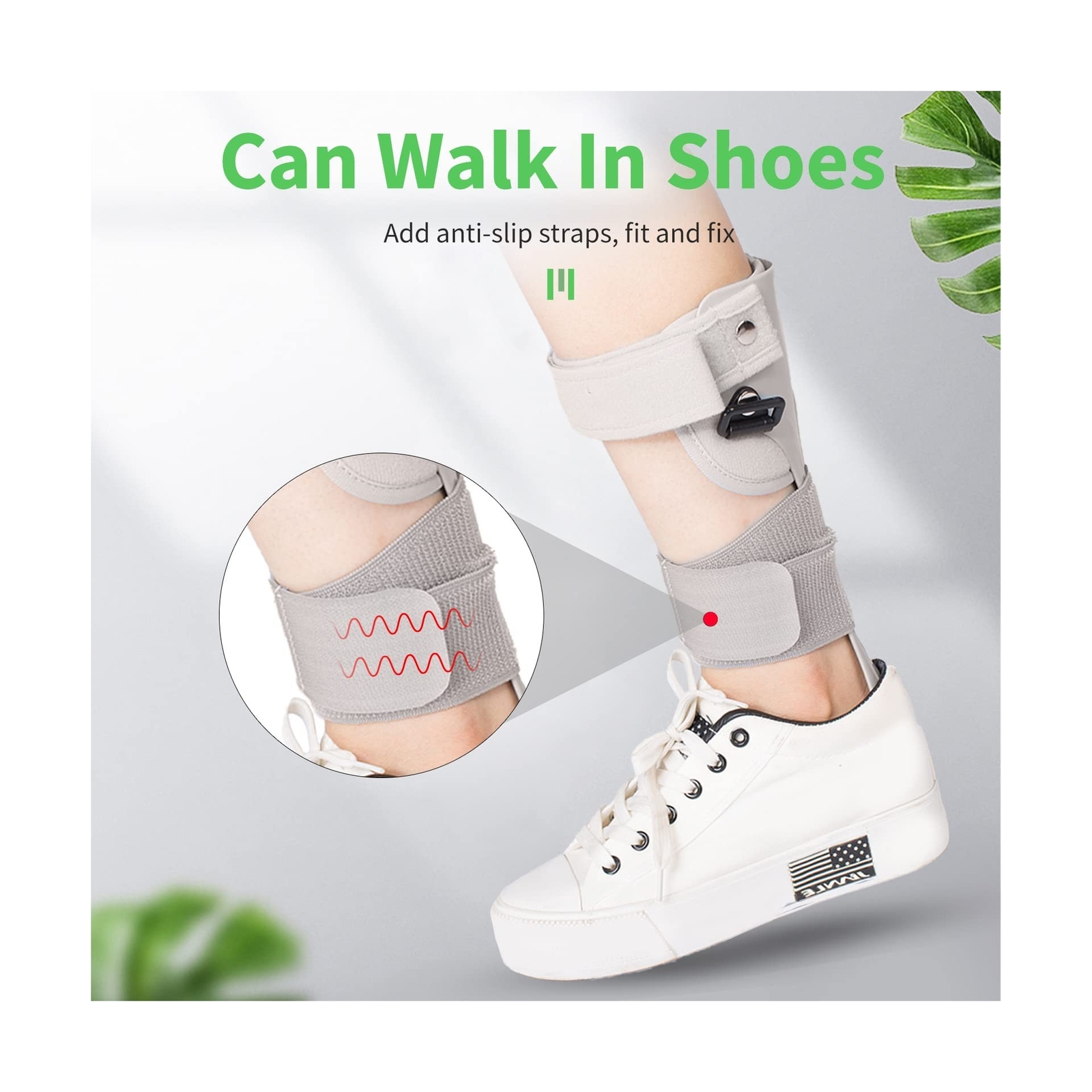 GHORTHOUD AFO Foot Drop Brace Splint Ankle Foot Orthosis Walking with Shoes o…
