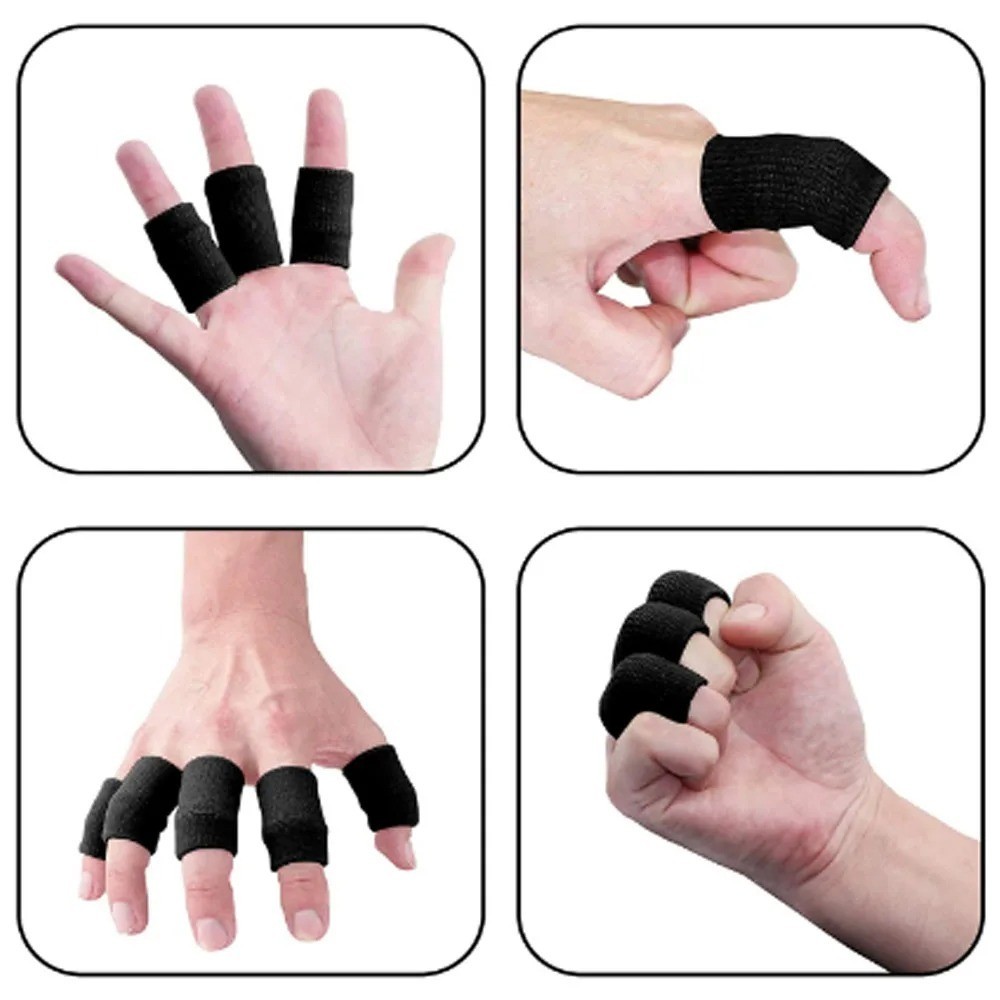 10 pcs Finger Trigger Splint Sleeves Corrector Support Brace Protector Sports