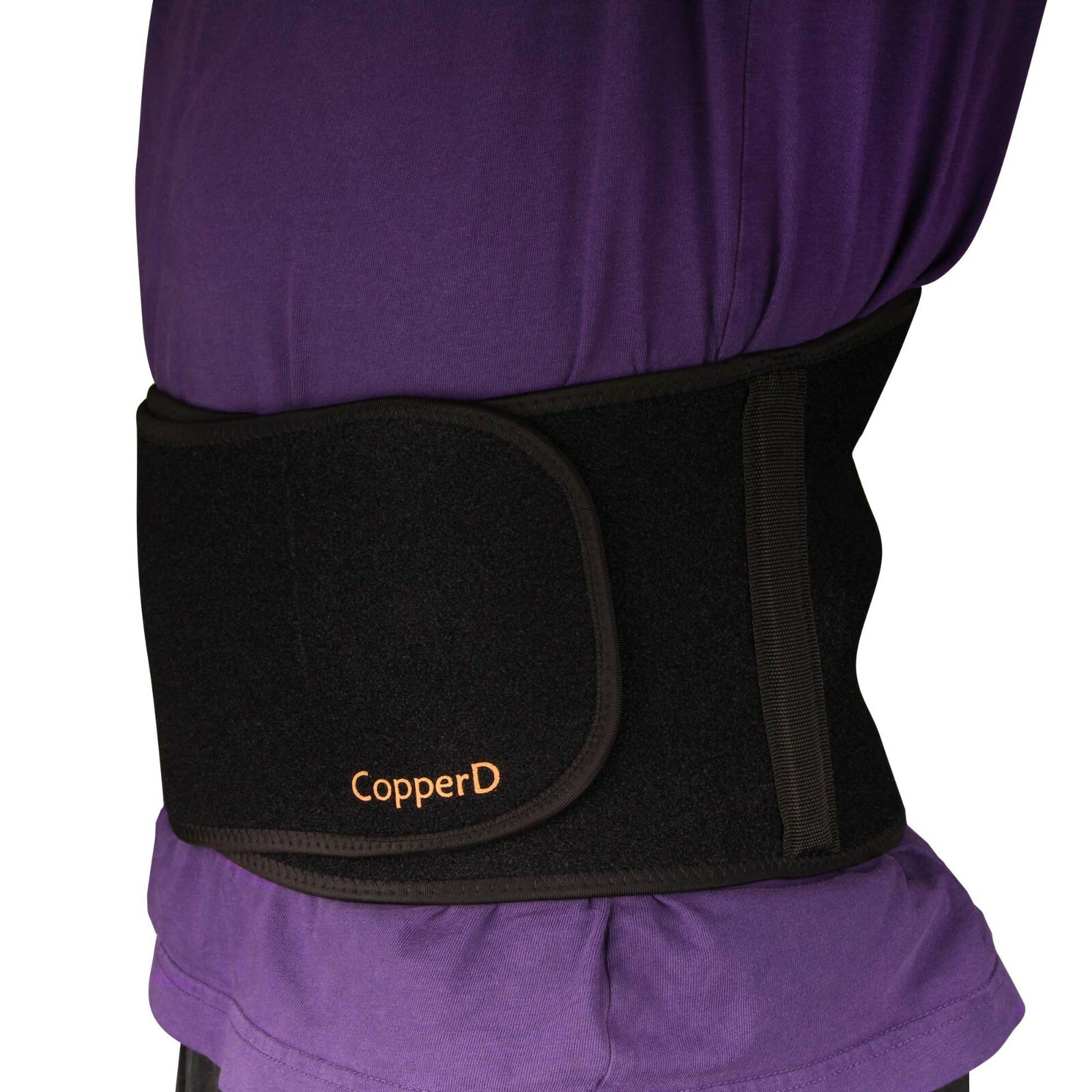 Copper D – Copper Compression Back Brace Wrap – Charcoal and Copper Infused
