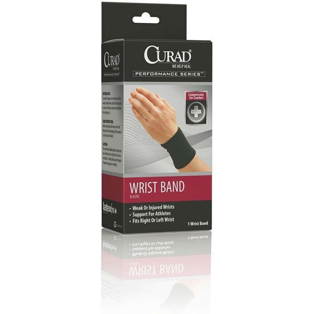 Curad Large Performance Series Wrist Band Elastic Black