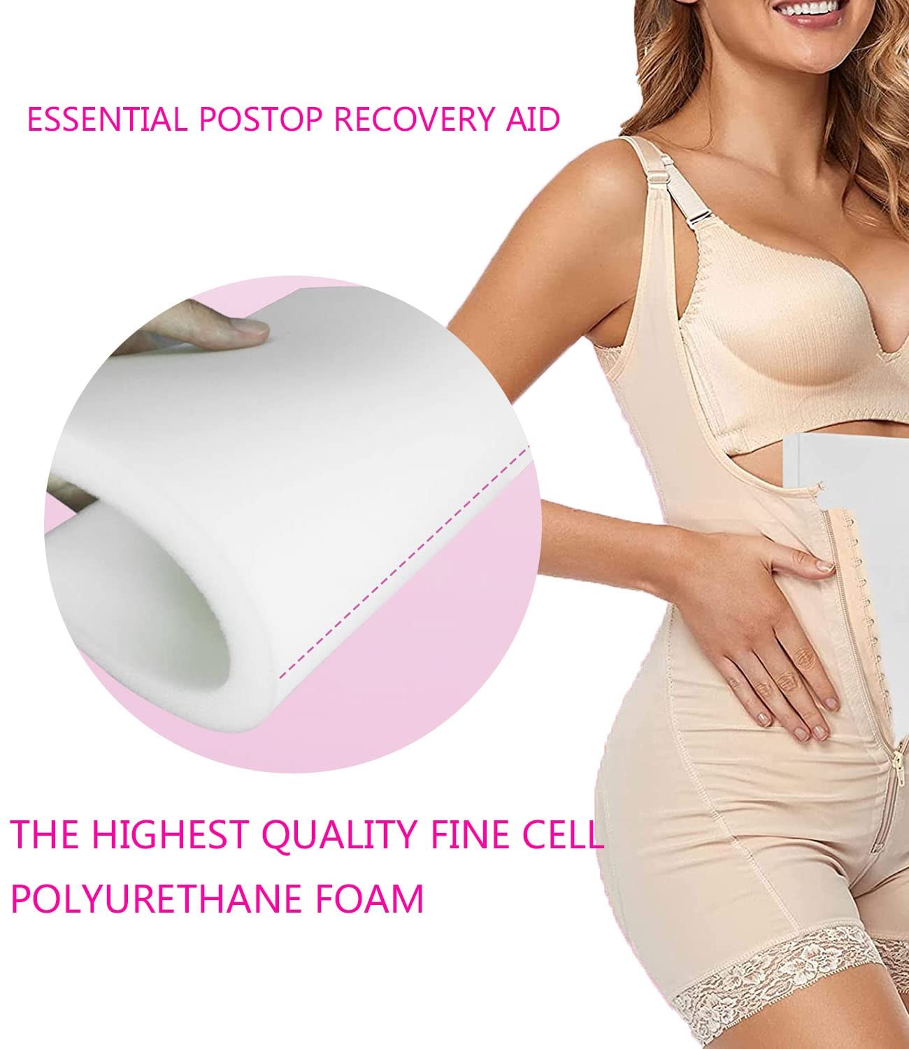 Lipo Foam Pads for Post Surgery, 3 Pack BBL Abdominal Foam Pads Boards Help O…