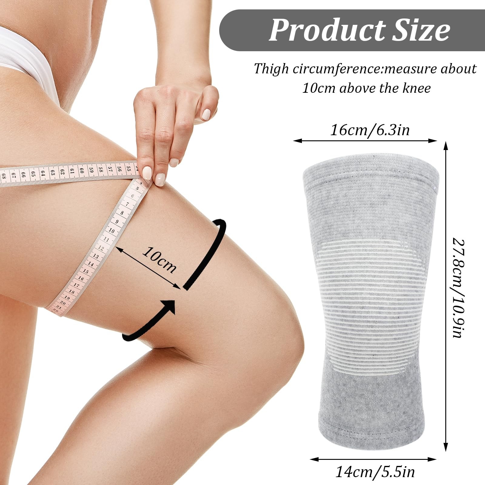 Bamboo Knee Sleeve Compression Knee Brace Elastic Support Knee Pads