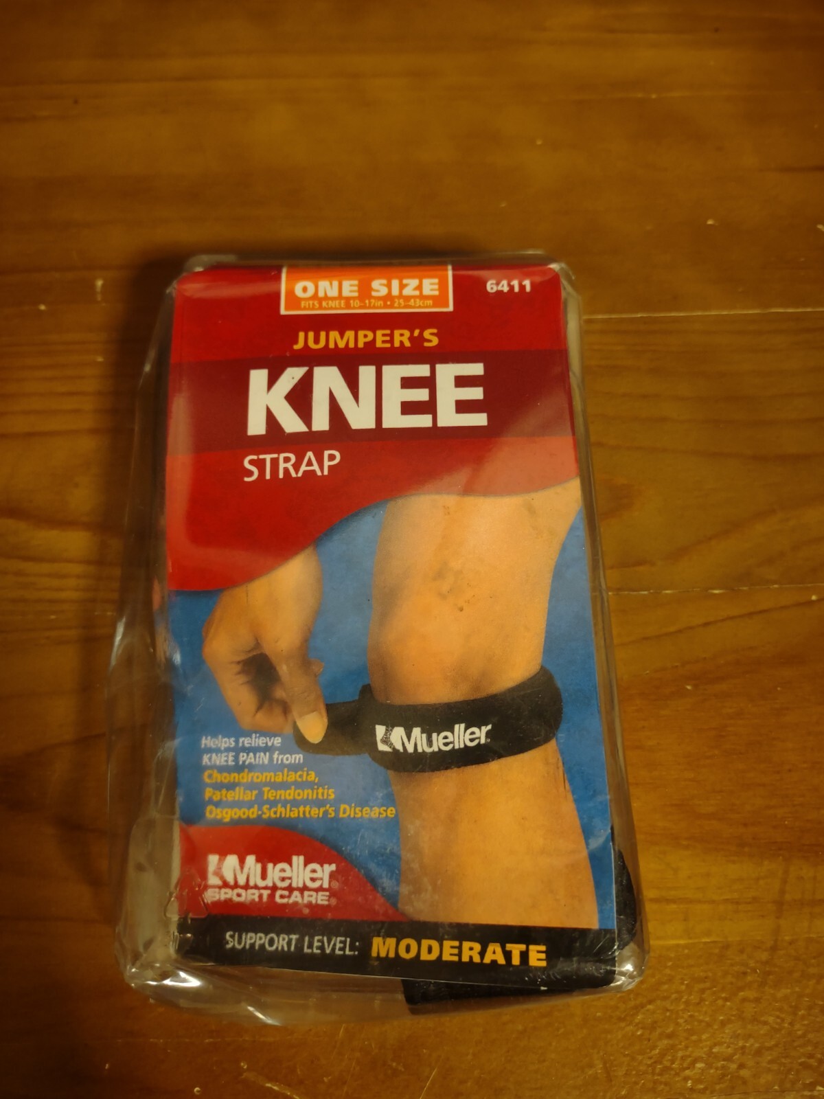 Mueller Knee Strap Jumpers Moderate Support Antimicrobial Adjustable One Size
