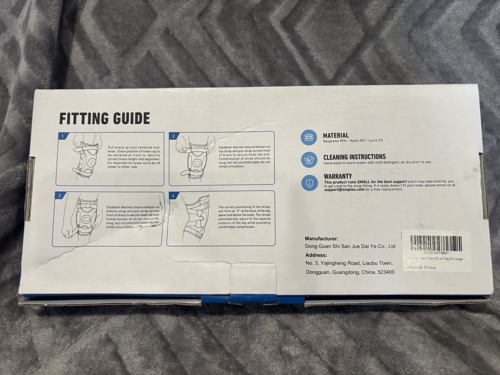 Omples Knee Brace For Knee Stabilization XXXXL – Blue Flag