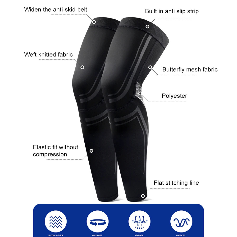 1PCS Outdoors Compression Leg Sleeves – Full Legs Compression Sleeve for