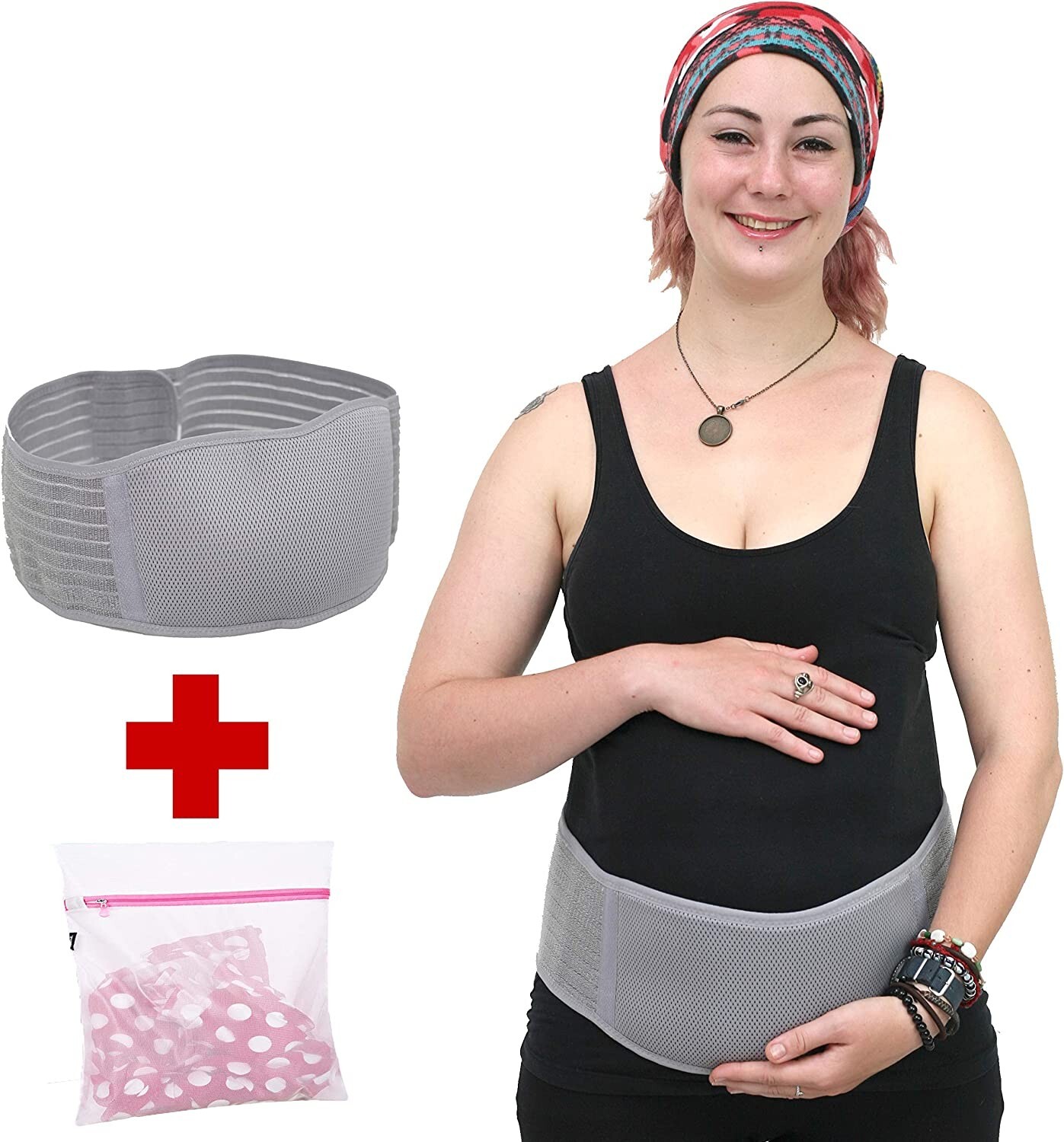 Pregnancy Belly Band Maternity Ab Back Support Belt Adjustable Brace+Laundry Bag