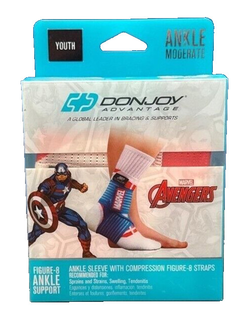 DonJoy Spiderman Moderate Figure 8 Compression Ankle Support Sleeve Youth Size